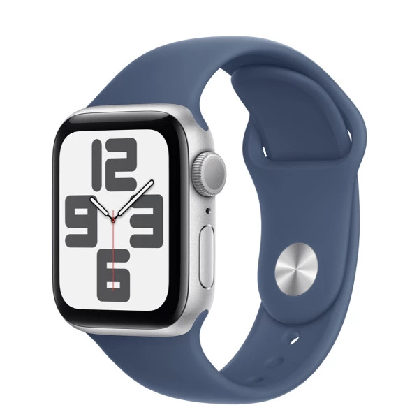 Apple Watch SE 2 1 Apple Watch SE 2 GPS 40mm Silver Aluminium Case w. Denim Sport Band — S/M (MXEC3/MXFV3/MXGF3) - ТвойGadget