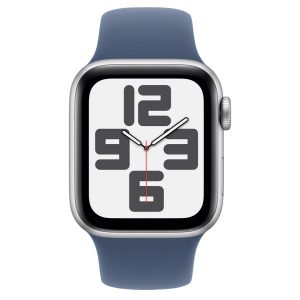 Apple Watch SE 2 GPS 40mm Silver Aluminium Case w. Denim Sport Band – S/M (MXEC3/MXFV3/MXGF3) - ТвойGadget