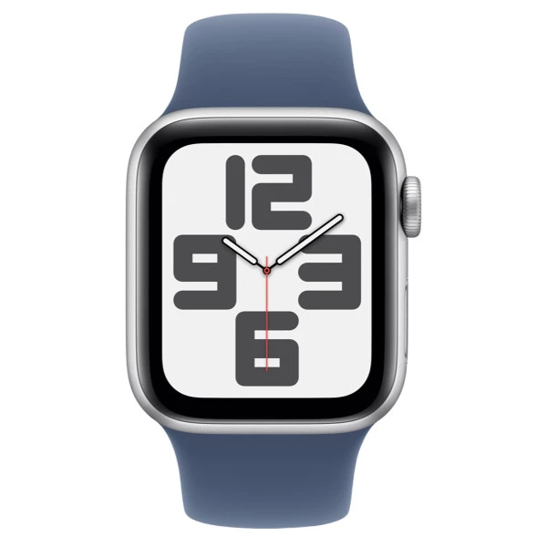 Apple Watch SE 2 GPS 40mm Silver Aluminium Case w. Denim Sport Band — S/M (MXEC3/MXFV3/MXGF3) - ТвойGadget