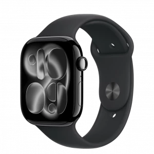 Apple Watch Series 11 GPS + Cellular 42mm Jet Black Alu. Case w. Black S. Band - M/L (MF854)