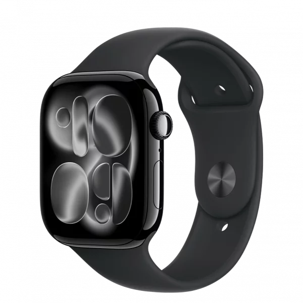Apple Watch Series 11 GPS + Cellular 42mm Jet Black Alu. Case w. Black S. Band – S/M (MF834) - ТвойGadget