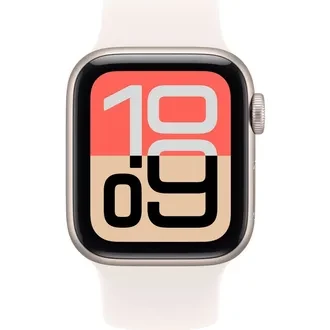 Apple Watch SE 3 GPS 44mm Starlight Alu. Case w. Starlight S. Band — S/M (MEHG4) - ТвойGadget