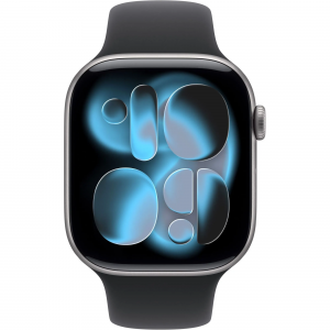 Apple Watch Series 11 GPS 42mm Space Grey Alu. Case w. Black S. Band - M/L (MEQX4) - Зображення 2
