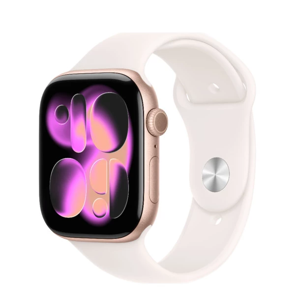 Apple Watch Series 11 GPS 46mm Rose Gold Alu. Case w. Light Blush S. Band – S/M (MEV64) - ТвойGadget