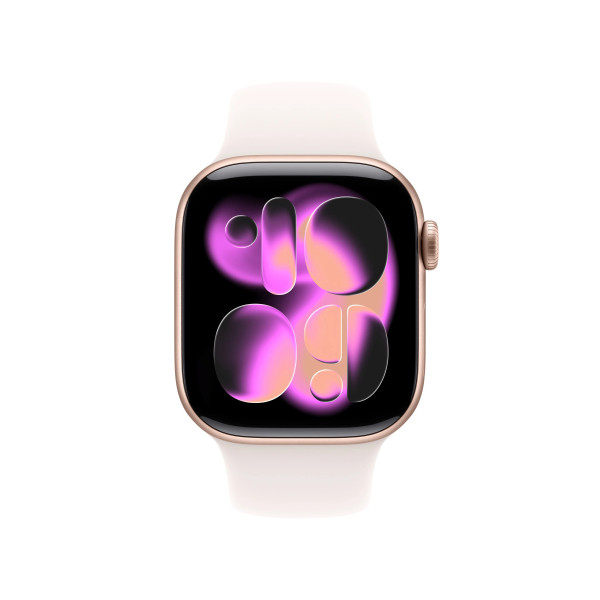 Apple Watch Series 11 GPS 46mm Rose Gold Alu. Case w. Light Blush S. Band – S/M (MEV64) - ТвойGadget
