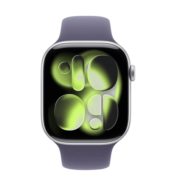 Apple Watch Series 11 GPS 46mm Silver Alu. Case w. Purple Fog S. Band – S/M (MEV94) - ТвойGadget