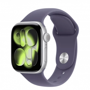 Apple Watch Series 11 GPS + Cellular 42mm Silver Alu. Case w. Purple Fog S. Band - M/L (MF8J4)