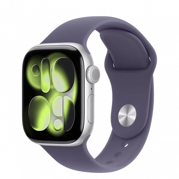 Apple Watch Series 11 GPS + Cellular 42mm Silver Alu. Case w. Purple Fog S. Band — S/M (MF8H4) - ТвойGadget