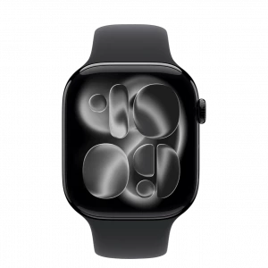 Apple Watch Series 11 GPS + Cellular 42mm Jet Black Alu. Case w. Black S. Band — M/L (MF854) - ТвойGadget