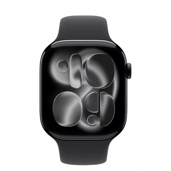 Apple Watch Series 11 GPS + Cellular 42mm Jet Black Alu. Case w. Black S. Band – S/M (MF834) - ТвойGadget