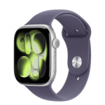 Apple Watch Series 11 GPS + Cellular 46mm Silver Alu. Case w. Purple Fog S. Band – S/M (MFCP4) - ТвойGadget