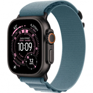Apple Watch Ultra 3 GPS + Cellular 49mm Black Tit. Case w. Light Blue Alpine Loop - Large (MF254+MG9M4) — изображение 1