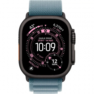 Apple Watch Ultra 3 GPS + Cellular 49mm Black Tit. Case w. Light Blue Alpine Loop - Large (MF254+MG9M4) — изображение 2