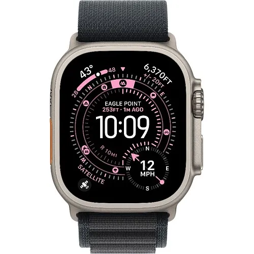 Apple Watch Ultra 3 GPS + Cellular 49mm Natural Tit. Case w. Black Alpine Loop – Medium (MF1V4+MFTF4) - ТвойGadget