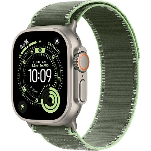 Apple Watch Ultra 3 GPS + Cellular 49mm Natural Tit. Case w. Green/Neon Trail Loop – M/L (MF1V4+MFT54) - ТвойGadget