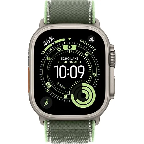 Apple Watch Ultra 3 GPS + Cellular 49mm Natural Tit. Case w. Green/Neon Trail Loop – S/M (MF1V4+MFT44) - ТвойGadget