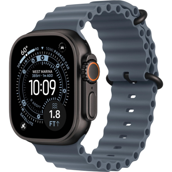 Apple Watch Ultra 3 GPS + Cellular 49mm Black Tit. Case w. Anchor Blue O. Band (MF254+MGCJ4) - ТвойGadget