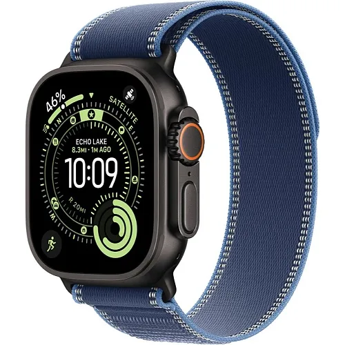 Apple Watch Ultra 3 GPS + Cellular 49mm Black Tit. Case w. Blue/Bright Blue Trail Loop – M/L (MF254+MG9R4) - ТвойGadget