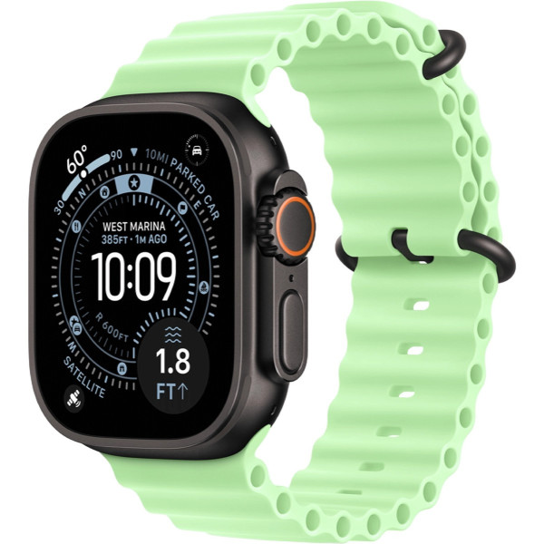 Apple Watch Ultra 3 GPS + Cellular 49mm Black Tit. Case w. Neon Green O. Band (MF254+MGCL4) - ТвойGadget