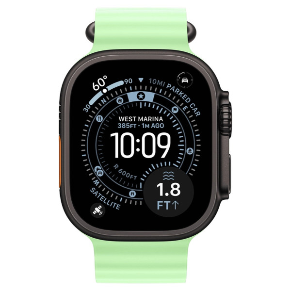 Apple Watch Ultra 3 GPS + Cellular 49mm Black Tit. Case w. Neon Green O. Band (MF254+MGCL4) - ТвойGadget