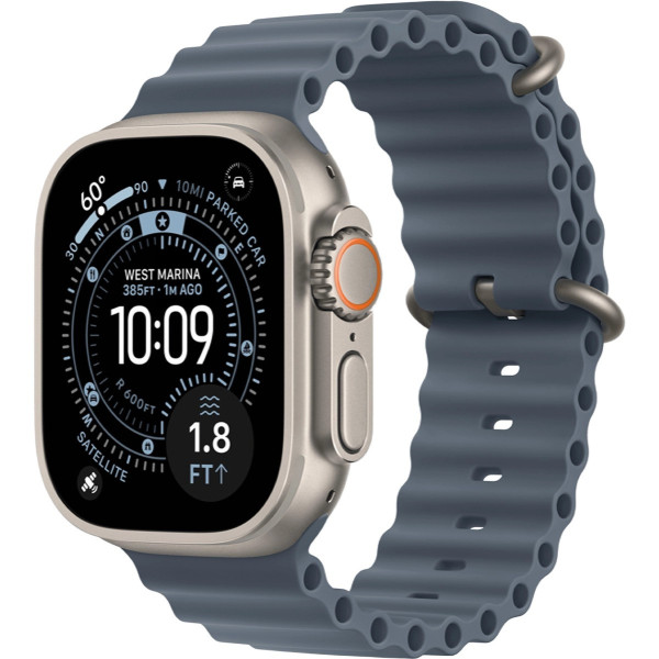 Apple Watch Ultra 3 GPS + Cellular 49mm Natural Tit. Case w. Anchor Blue Ocean Band (MEWH4) - ТвойGadget
