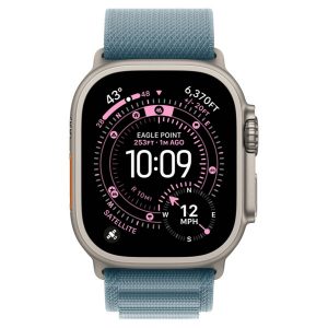 Apple Watch Ultra 3 GPS + Cellular 49mm Natural Tit. Case w. Light Blue Alpine Loop - Medium (MEWM4) - Зображення 2