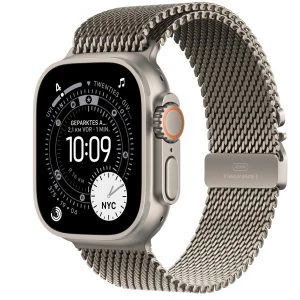 Apple Watch Ultra 3 GPS + Cellular 49mm Natural Tit. Case w. Natural Tit. Milanese Loop - Small (MEWW4) — изображение 1