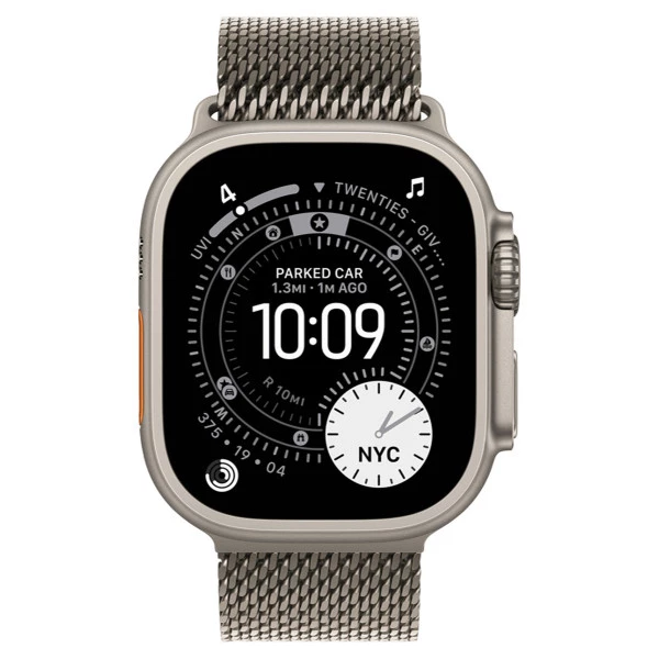 Apple Watch Ultra 3 GPS + Cellular 49mm Natural Tit. Case w. Natural Tit. Milanese Loop — Small (MEWW4) - ТвойGadget