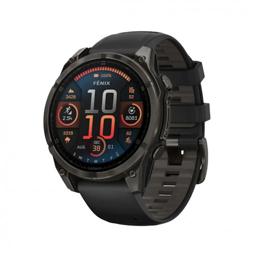Смарт-часы Garmin Fenix 8 47mm AMOLED Sapphire Carbon Gray DLC Titanium w. Black/Pebble Gray B. (010-02904-20/21/29) [Витринный] - ТвойGadget