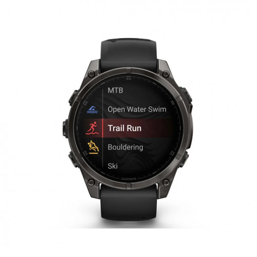 Смарт-часы Garmin Fenix 8 47mm AMOLED Sapphire Carbon Gray DLC Titanium w. Black/Pebble Gray B. (010-02904-20/21/29) [Витринный] - ТвойGadget