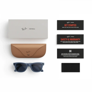 Смарт-окуляри Ray-Ban Meta Wayfarer Gen 2 Shiny Cosmic Blue/Clear Sapphire (RW4012 6628/MF 50-23) - Зображення 4