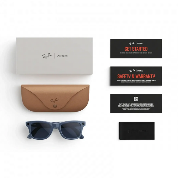 Смарт-окуляри Ray-Ban Meta Wayfarer Gen 2 Shiny Cosmic Blue/Clear Sapphire (RW4012 6628/MF 50-23) - ТвойGadget