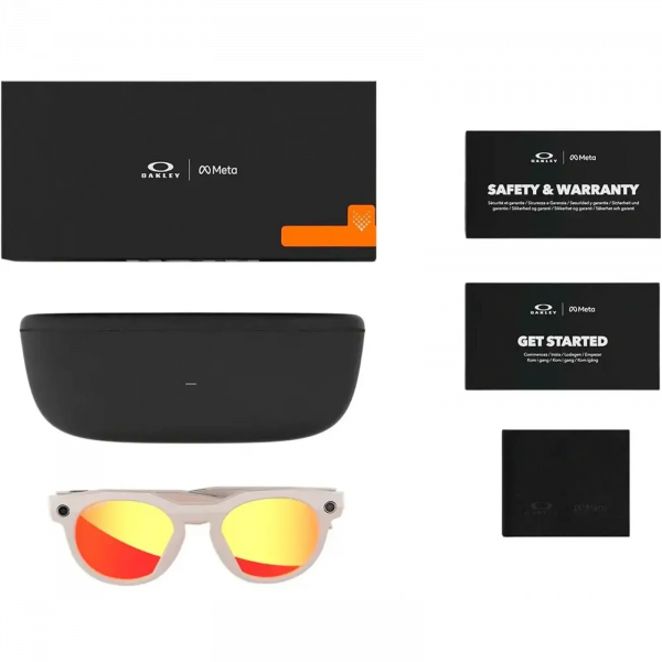Смарт-окуляри Oakley Meta HSTN Warm Grey Lens Color Ruby (OW8002-0451) - ТвойGadget
