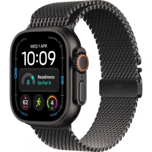 Apple Watch Ultra 4 Black Titanium Case with Black Titanium Milanese Loop - Medium (MJAV4) — изображение 1