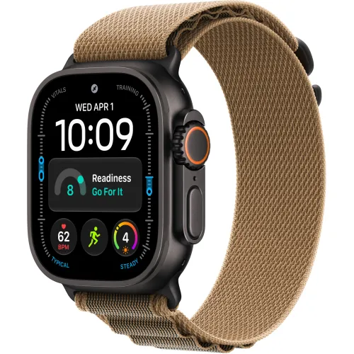 MJCT4+MKF34 1 Apple Watch Ultra 4 Black Titanium Case with Desert Alpine Loop — Small (MJCT4+MKF34) - ТвойGadget