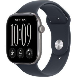 Apple Watch Series 12 GPS 42mm Space Gray Aluminum Case with Navy Blue Sport Band M/L (MJE94) - Зображення 1