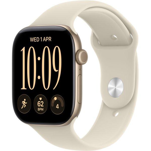 Apple Watch Series 12 GPS + Cellular 42mm Light Gold Aluminum Case with Sand Sport Band S/M (MJG24) - ТвойGadget