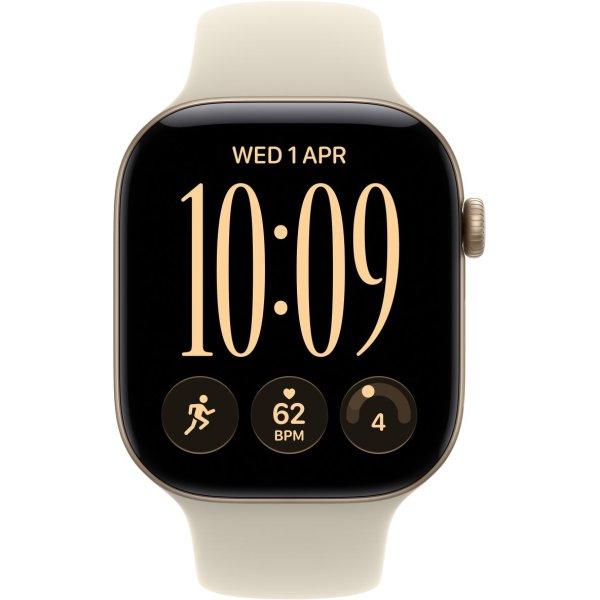 Apple Watch Series 12 GPS + Cellular 42mm Light Gold Aluminum Case with Sand Sport Band S/M (MJG24) - ТвойGadget