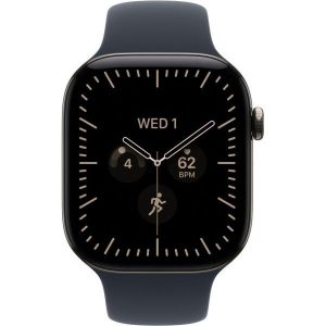 Apple Watch Series 12 GPS + Cellular 46mm Natural Titanium Case with Navy Blue Sport Band M/L (MJGN4) - ТвойGadget