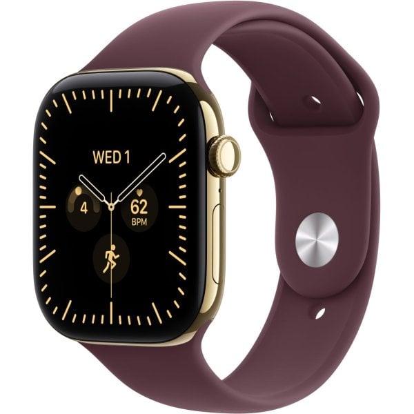 MJGT4 11 Apple Watch Series 12 GPS + Cellular 42mm Radiant Gold Titanium Case with Burgundy Sport Band M/L (MJGK4) - ТвойGadget