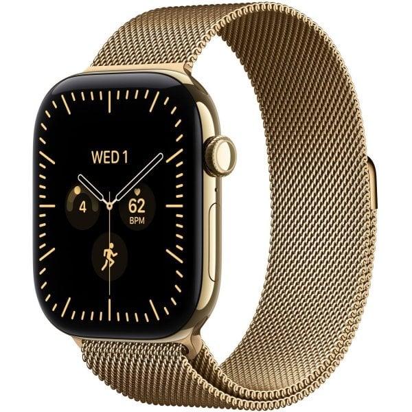 MJGU4 1 Apple Watch Series 12 GPS + Cellular 46mm Radiant Gold Tit. Case w. Radiant Gold Milanese L. S/M (MJGU4) - ТвойGadget